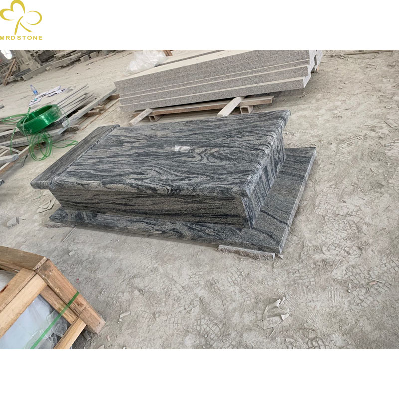 China New Juparana Custom Granite Tombstone Manufacturer