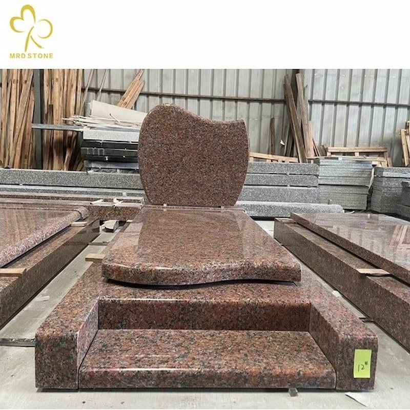 Red Granite Classic French Tombstone Styles